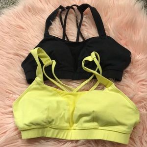 Like- new Patagonia sports bras size small- yellow and black!